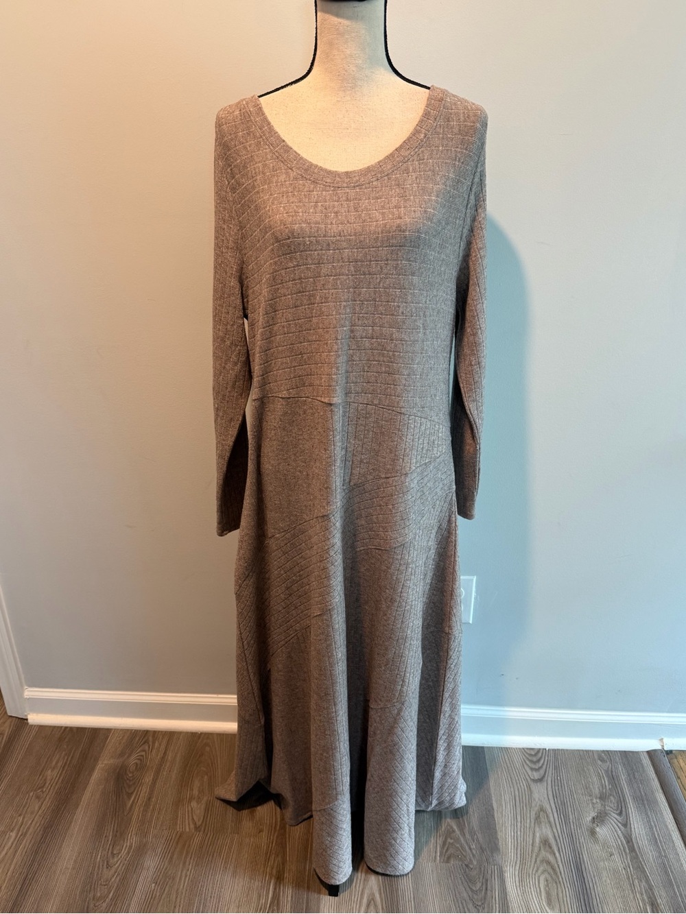 Soft Surroundings Clio Maxi Dress Ribbed Long Sleeve Women’s size XL - Picture 7 of 8